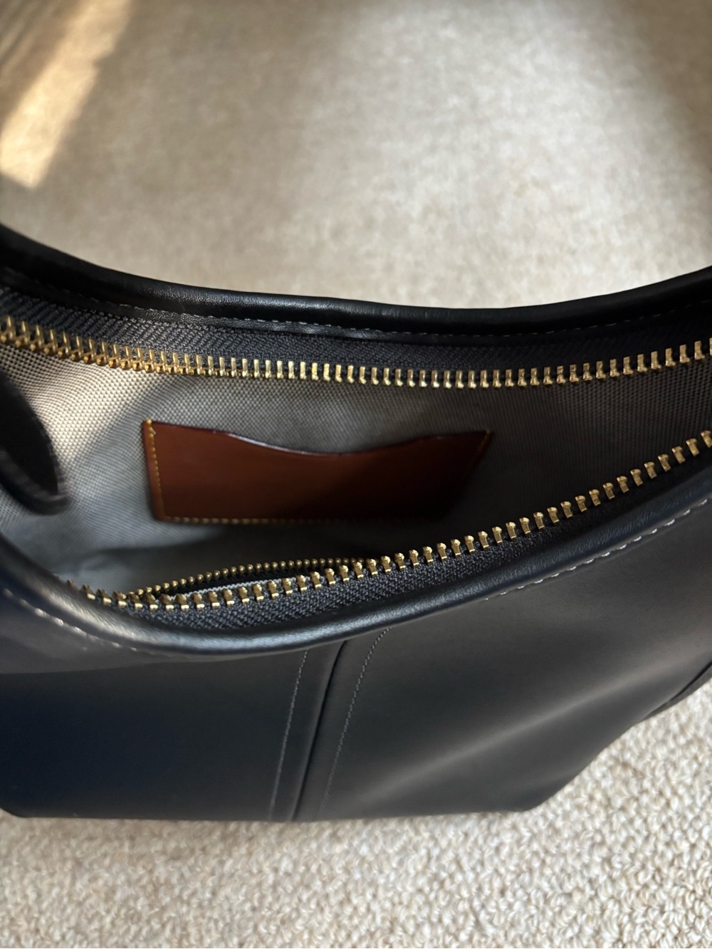 Coach Black Leather Shoulder Hobo - Picture 8 of 12